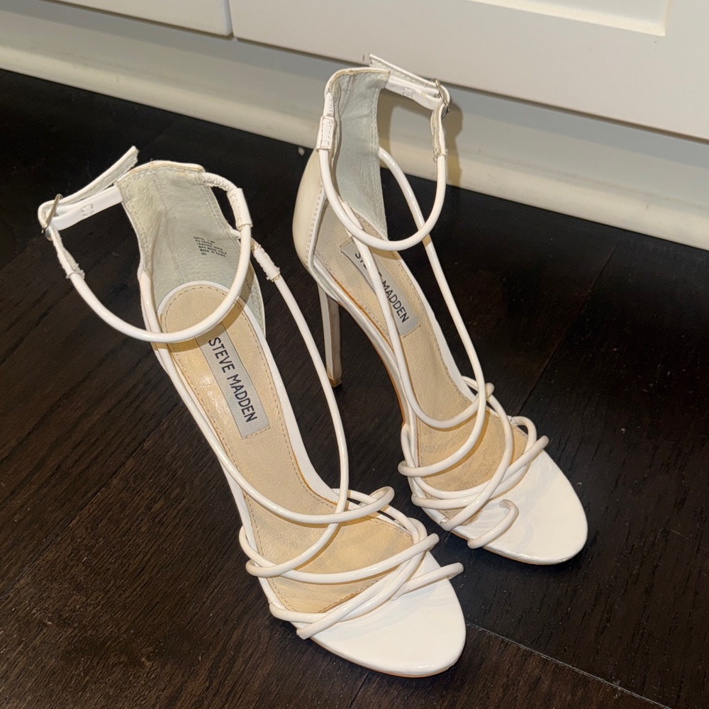 Steve Madden Elegant White Strappy Heels
